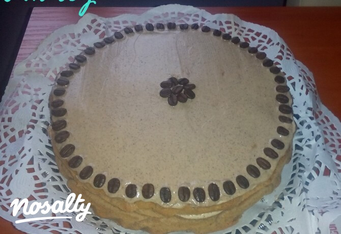 Mogyorós kávétorta