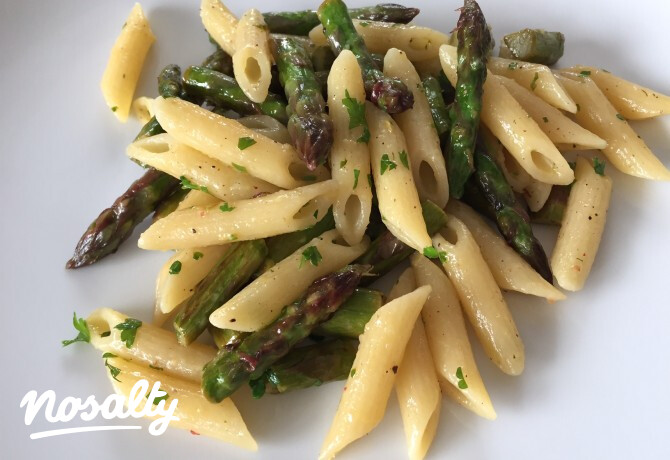 Zöldspárgás penne