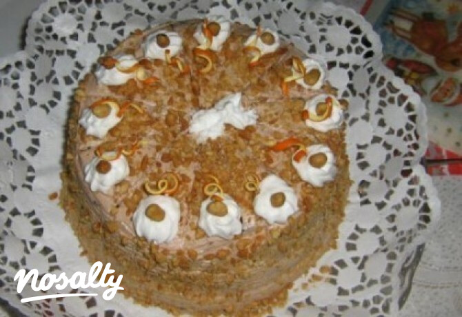 Tejszínes mogyorókrémtorta
