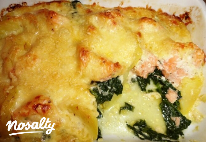 Svéd lazacos gratin