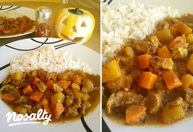 Chilis sütőtök curry