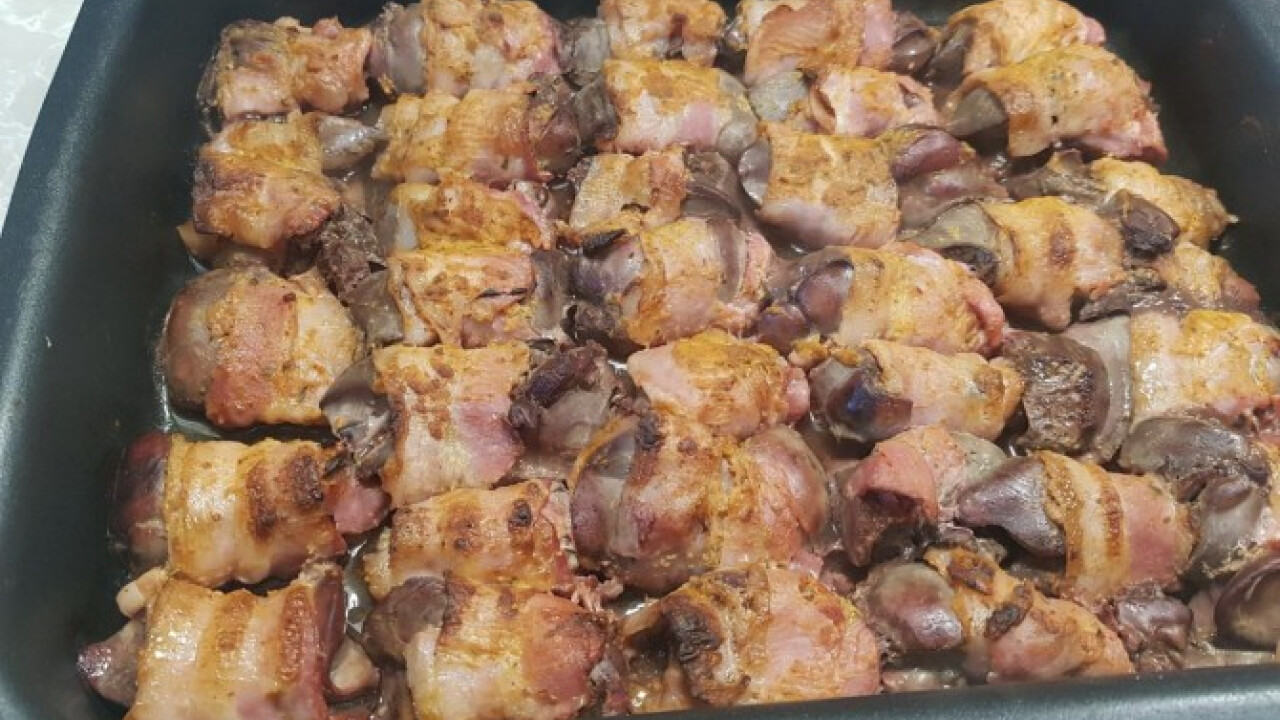 Baconbe göngyölt csirkemáj janettaylor konyhájából