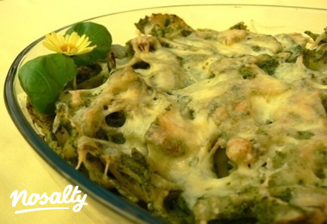 Spenótos-ricottás farfalle