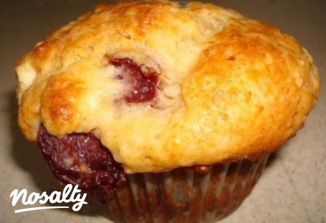 Cseresznyés-nagyon túrós muffin