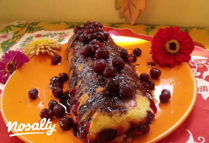 Meggyes pite őzgerincben kakaós öntettel