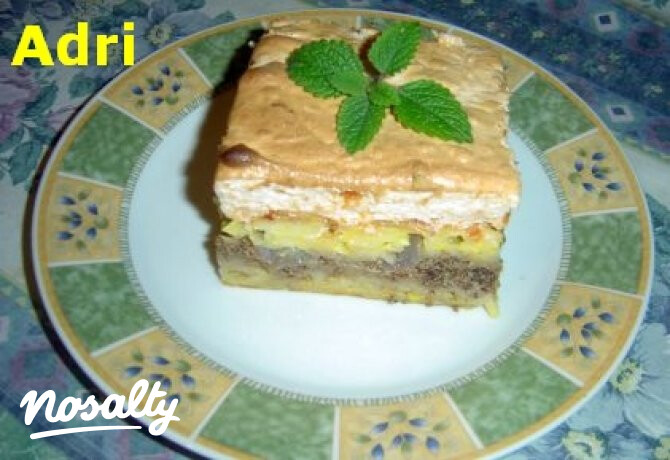 Diós - szőlős rakott tészta