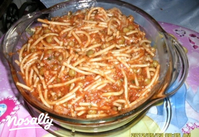 Paradicsomos-zöldséges spagetti