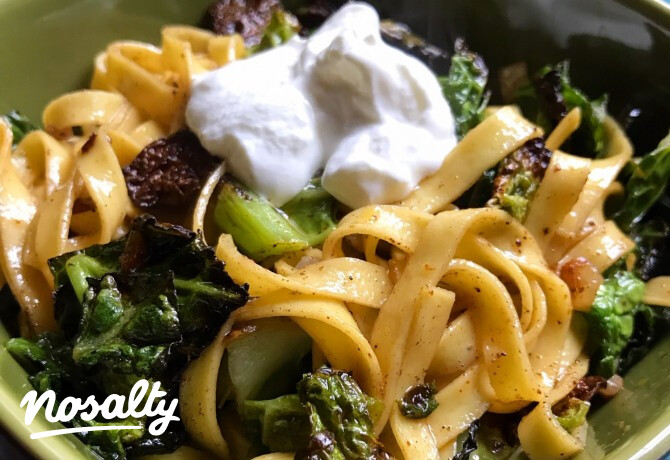 Kelkáposztás tagliatelle