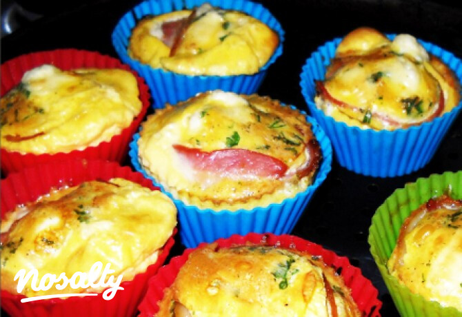 Baconös frittata muffinformában