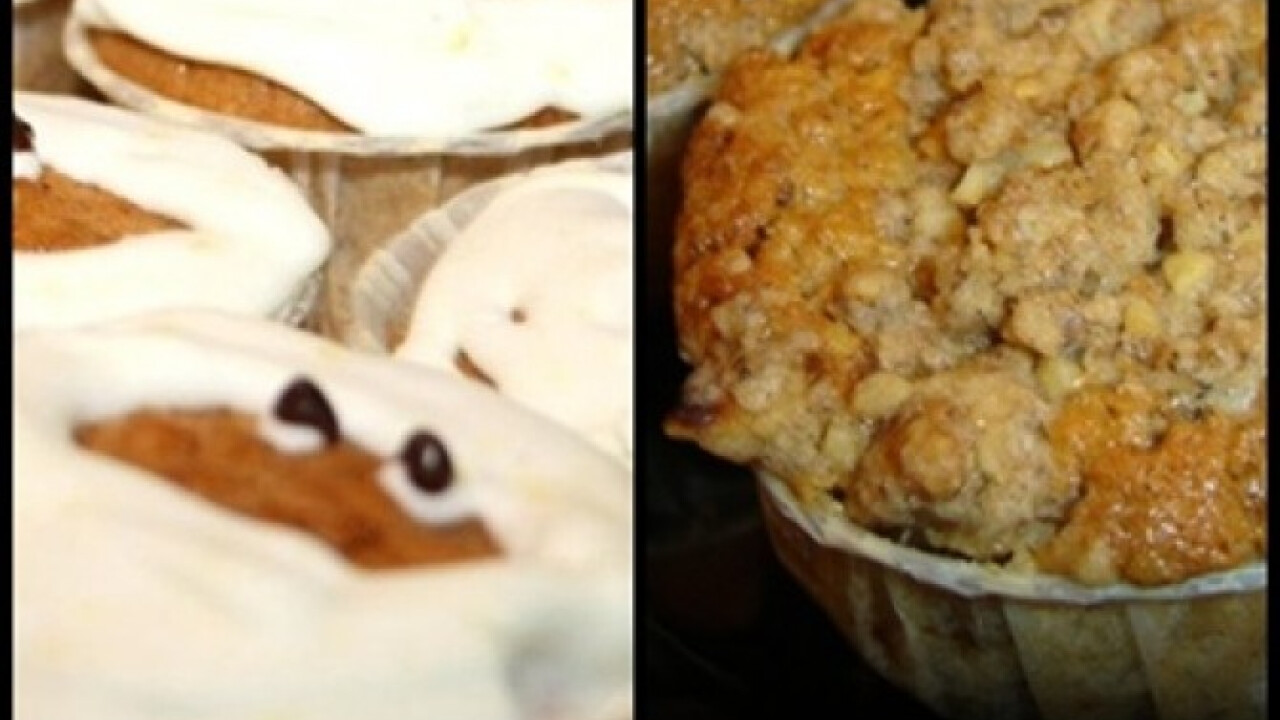 Almás-morzsás halloween muffin
