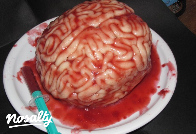 Halloweeni agytorta