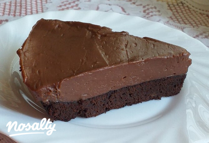 Nutellás sajttorta brownie-ágyon