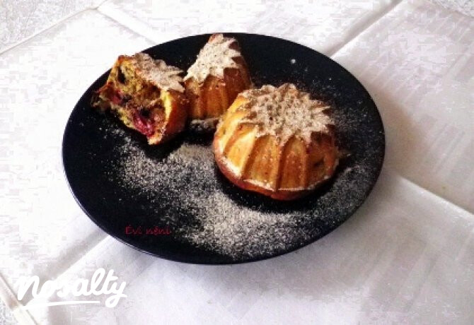 Citromos-csokis-meggyes muffin