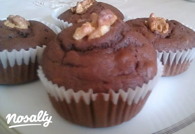 Kakaós diós muffin