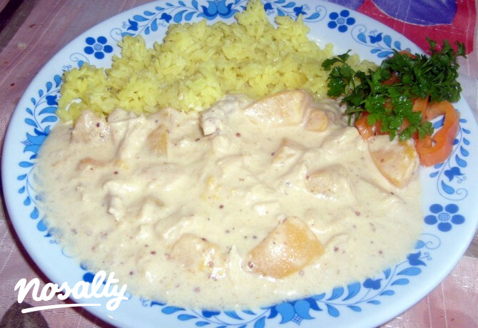 Őszibarackos csirkemell hot curryvel
