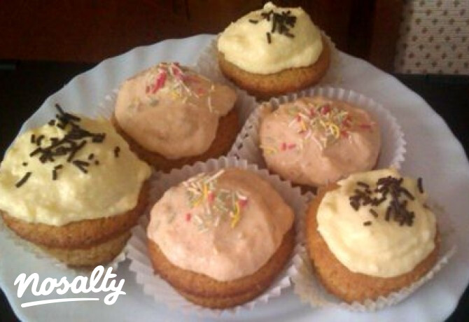 Rumos-vaníliás cupcake