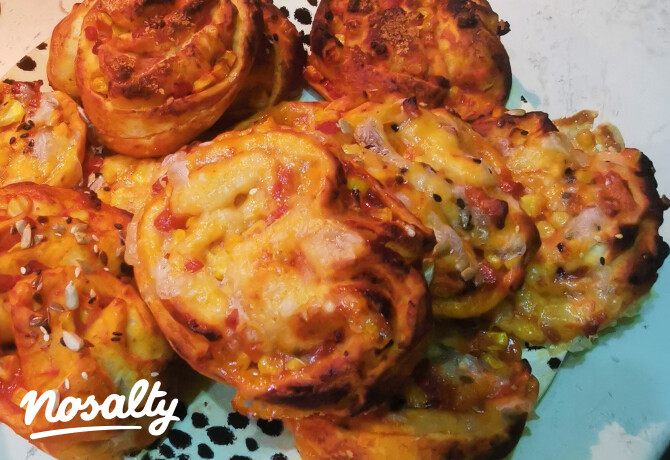 Vegán pizzás csiga