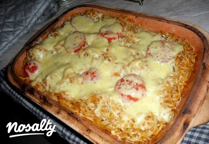 Tonhalas spagetti pizzakrémmel