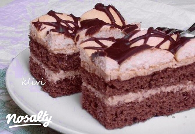 Piskótasipkás karamell szelet