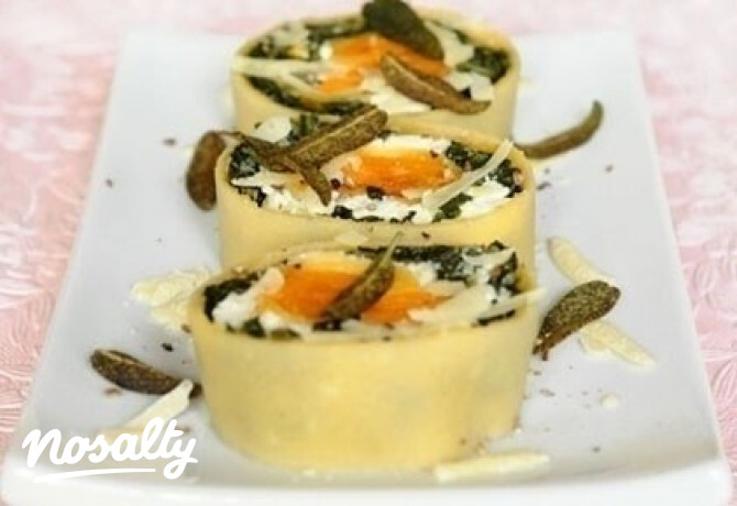 Spenótos-ricottás-sütőtökös rotolo