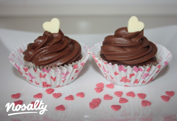 Szívküldi nutellás cupcake
