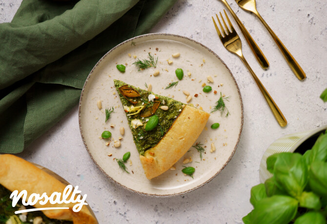 Spenótos galette