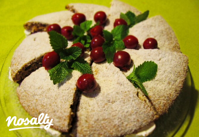 Meggyes-pudingkrémes torta