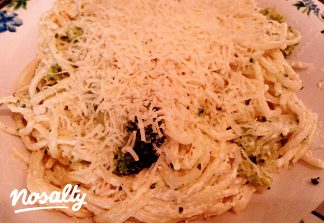 Lazackrémes spagetti