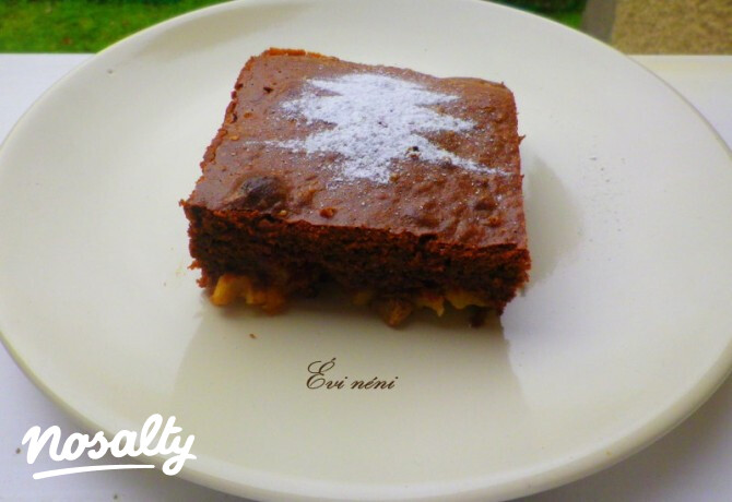 Sült almás brownie
