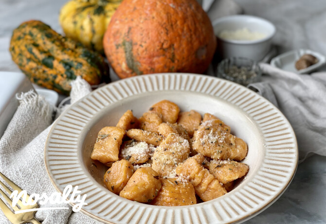 2 hozzávalós sütőtökös gnocchi