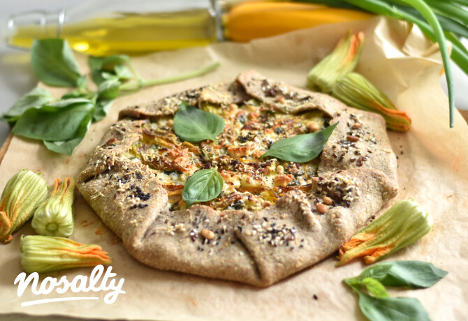 Cukkinivirágos galette