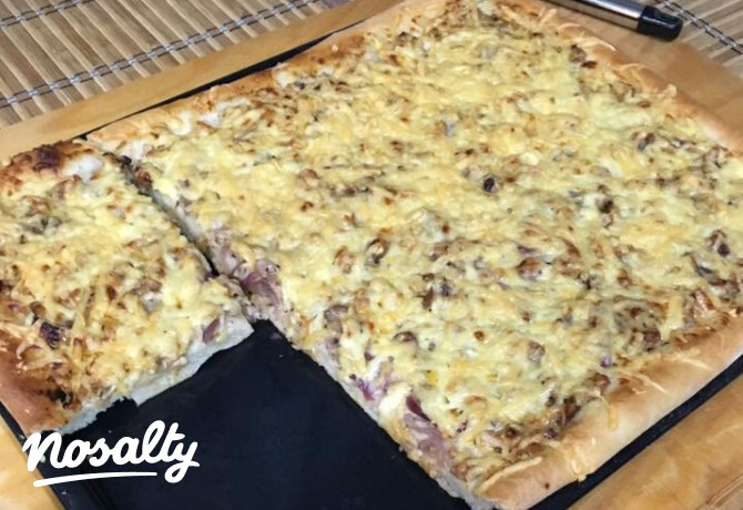 Gyrosos pizza ahogy Bessy készíti
