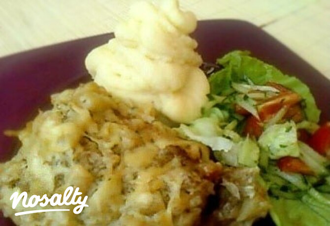 Zöldbabos karajszelet