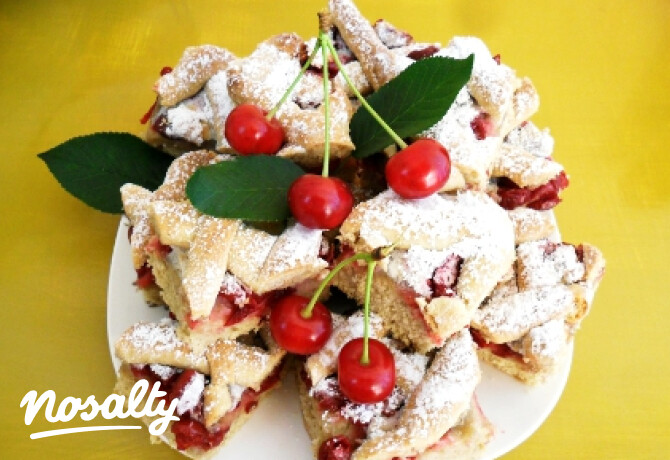 Zalai meggyes rácsos linzer