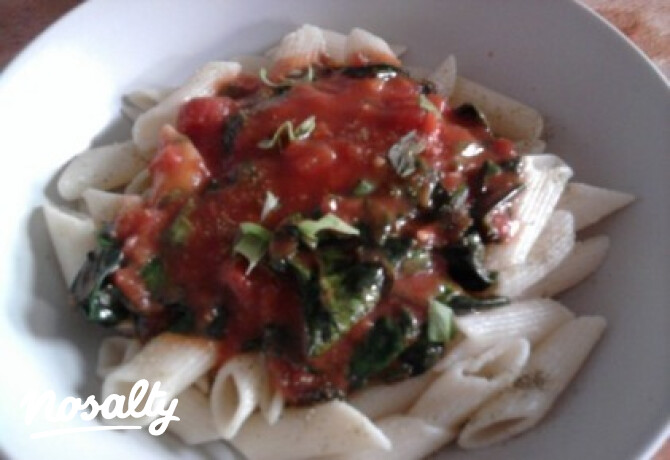 Pomodoro e spinaci - Spenótos-paradicsomos tészta 2.