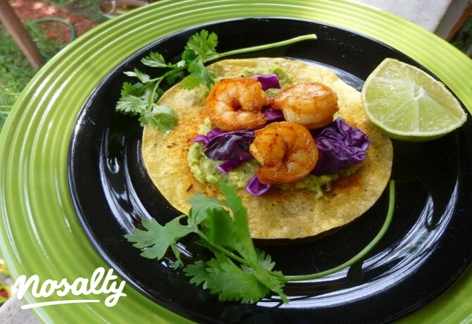 Garnélás taco