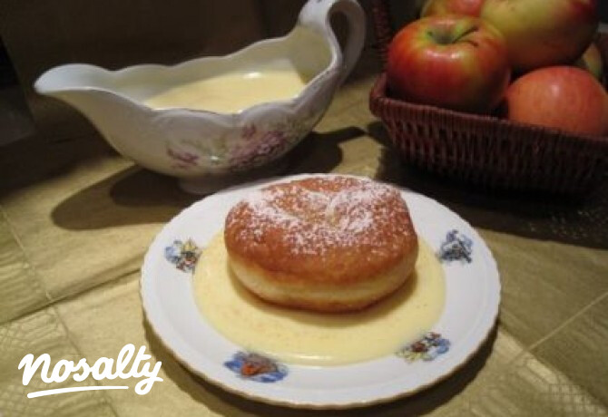 Almás fánk vaníliasodóval
