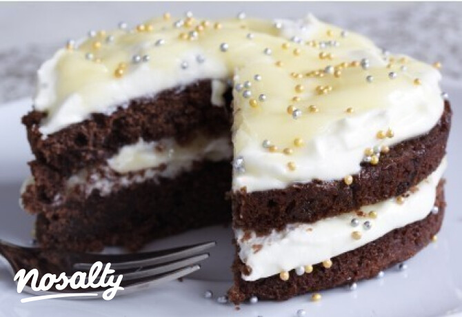 Csokoládés-vajkaramellás torta