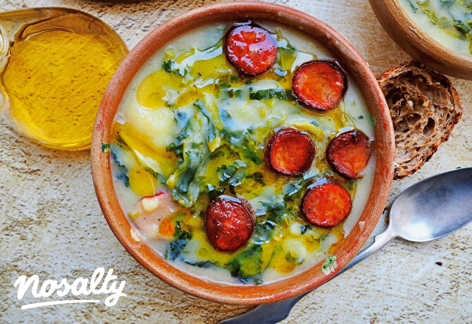 Caldo Verde - a portugál kolbászos kelkáposztaleves