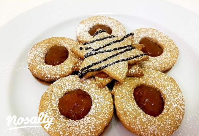 Lekváros diós linzer