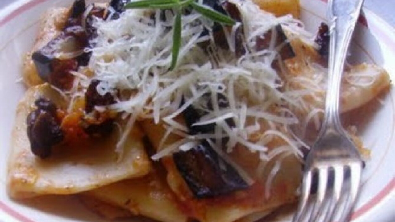 Padlizsános tészta - pasta alla Norma