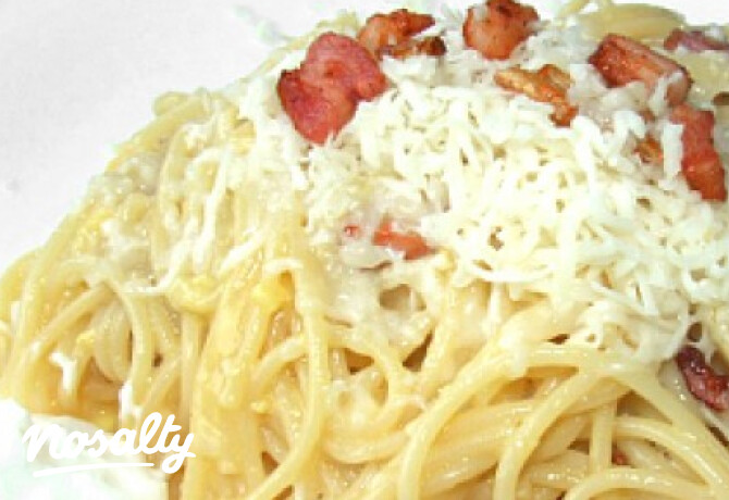 Császárszalonnás spagetti