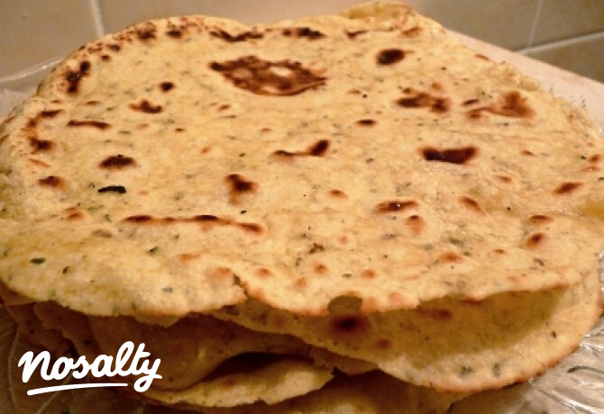 Zöldfűszeres-fokhagymás tortilla lap