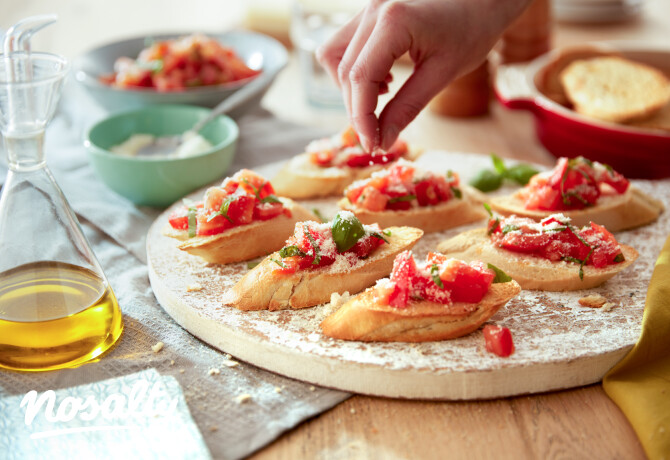 Bruschetta Philips Airfryerben készítve
