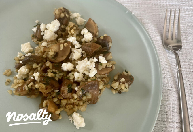Pirított gomba bulgurral