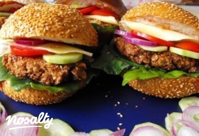 Vega hamburger zabfasírttal