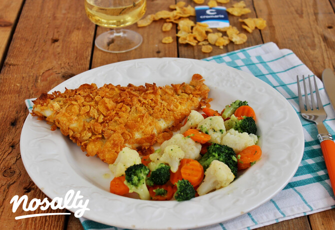 Aranydurbincs filé corn flakes bundában