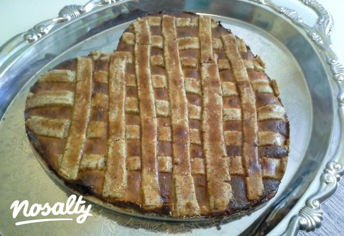 Diós-mákos-túrós linzertorta