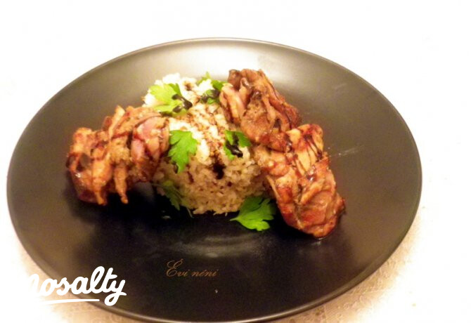 Teriyaki csirkecomb grillezve