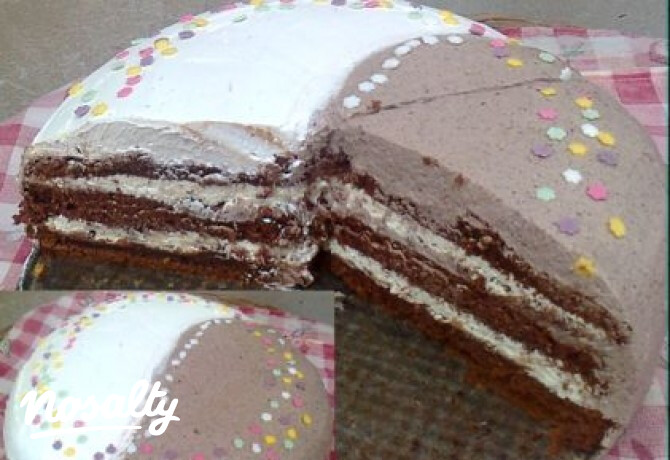 Túrós-csokis torta